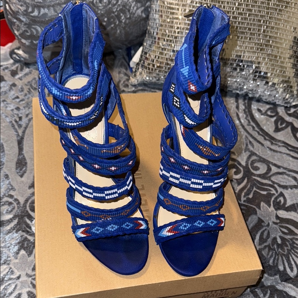 Blue Strappy Women's Sandals